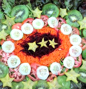 Buffet com crepe Francês - Mesa de Salada
